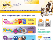 Tablet Screenshot of pet-tags.com